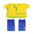 Camisola Brasil Retro Criança Equipamento Primeiro 2002 Manga Curta
